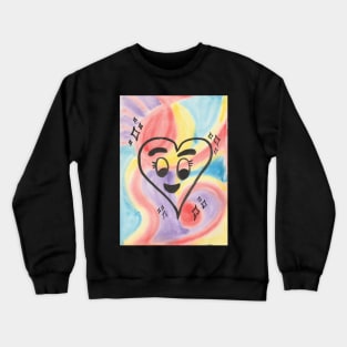 Happy Rainbow Love Heart Crewneck Sweatshirt